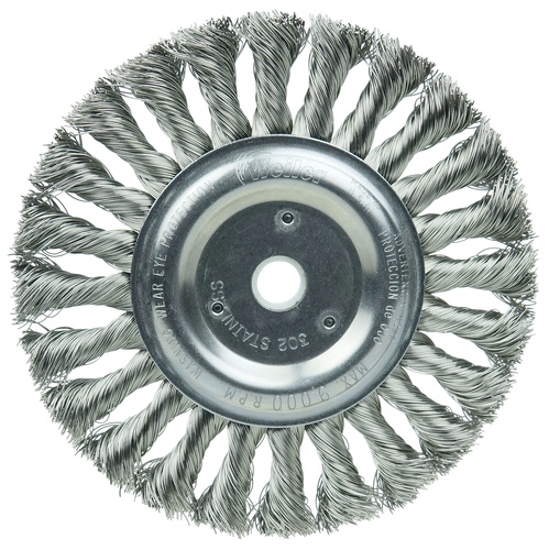 Picture of Weiler 6" Arbor Hole Knot Twist Stainless Wheel Wire Brush